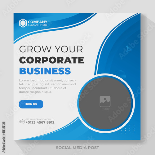 Modern promotion square web banner for social media post template design