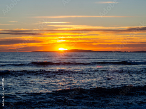 sunset over the sea