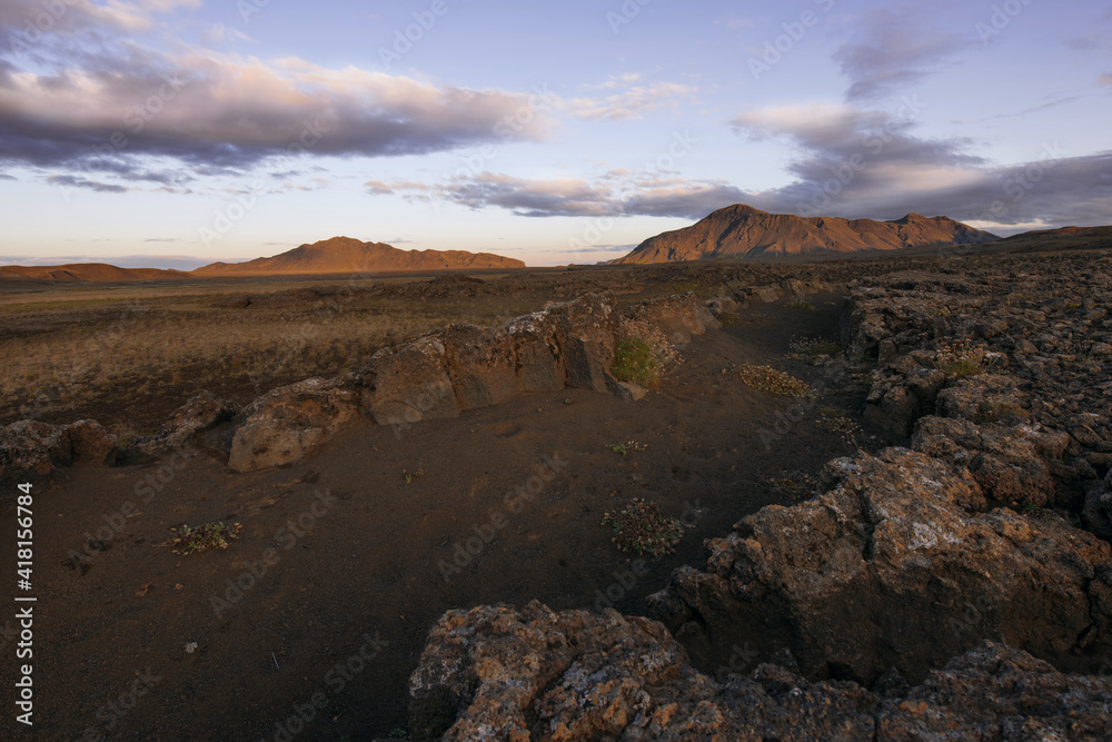 Fototapeta premium sunset in the mountains