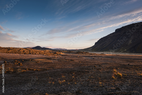 sunset in the desert