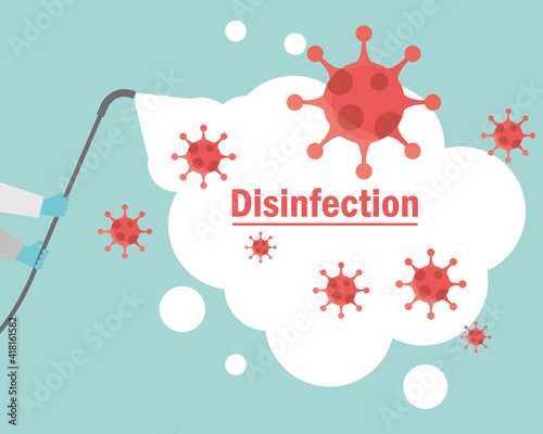 spraying disinfectant coronavirus