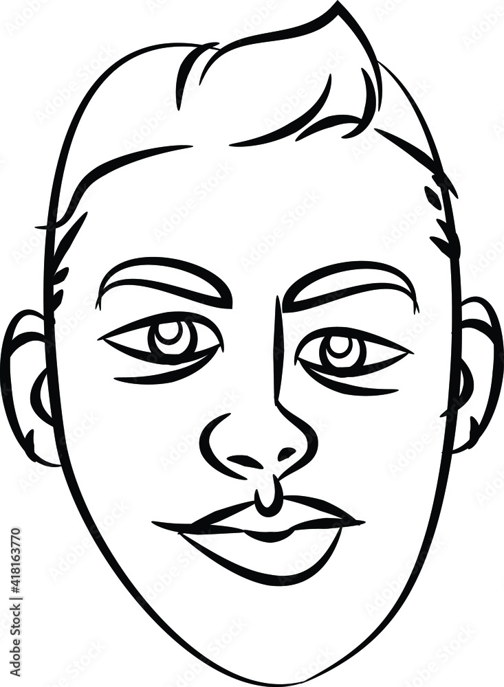 Hand-drawn faces of people. suitable for backgrounds, wallpaper, textiles, editorial, and more.