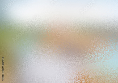 Frosted colored glass. Frosty natural background. Corrugated glass texture with blurred spots.