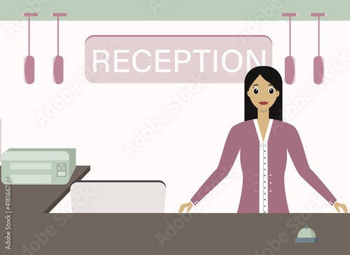 Woman specialist at the reception