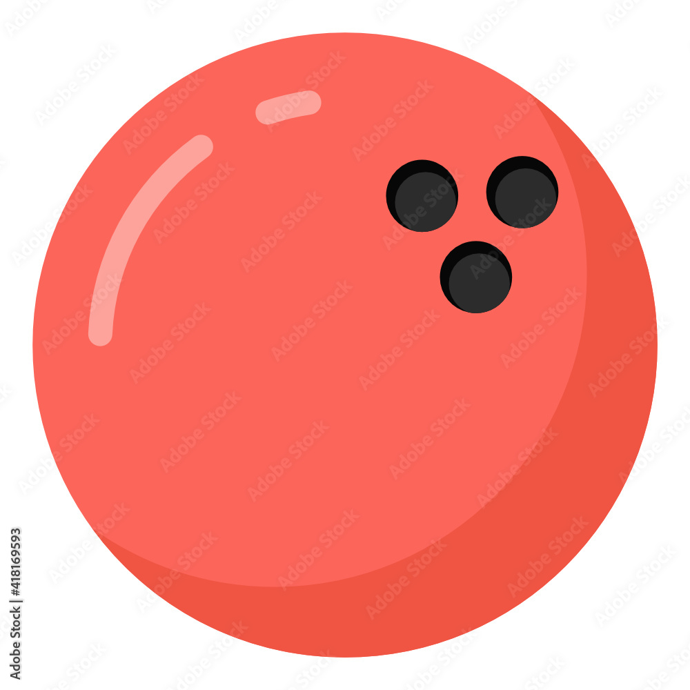 An alley bowling ball in flat icon
An alley bowling ball in flat icon