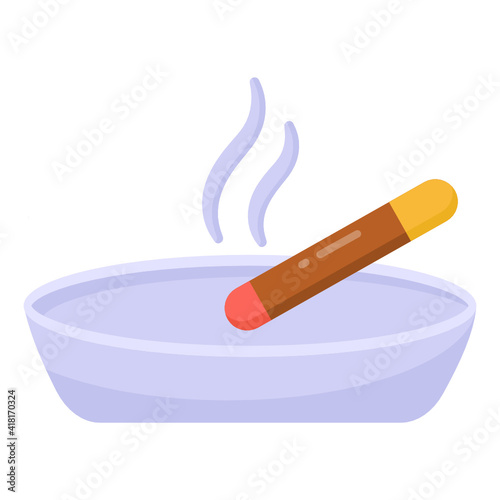 
Smoking flat icon, editable vector 

