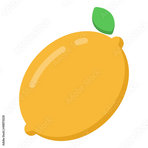 
A lemon in a flat icon denoting 

