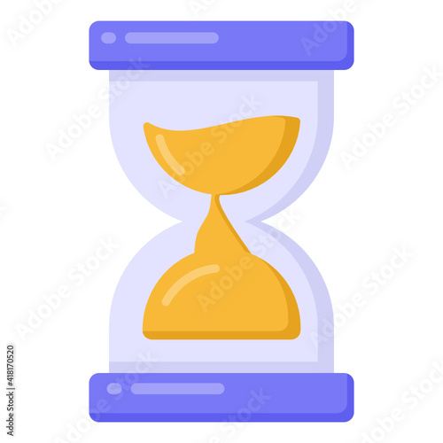 
Vector of vintage sandglass in editable style 

