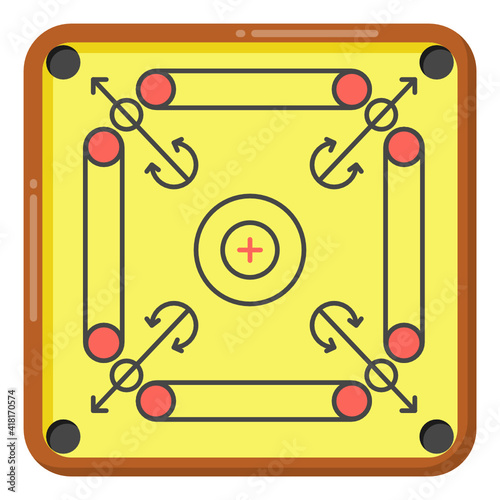 
Flat icon of a snooker, editable vector 

