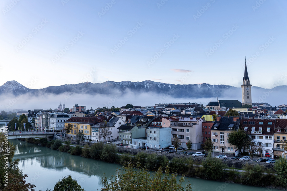 Austrian alpine town in Carinthia - Villach