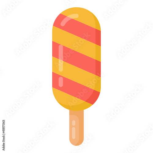 
A rainbow popsicle flat editable icon

