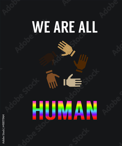 Hate racism graphic design custom typography vector for t-shirt, banner, festival, black lives matter, logo, sticker, poster, anti racism, in a high resolution editable printable file.