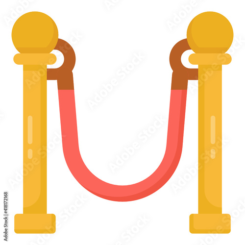 
A flat design icon of vip entrance 

