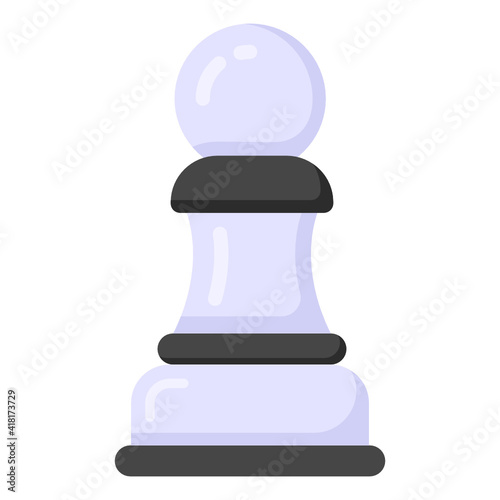 
Vector design of chess pawn trendy flat style 

