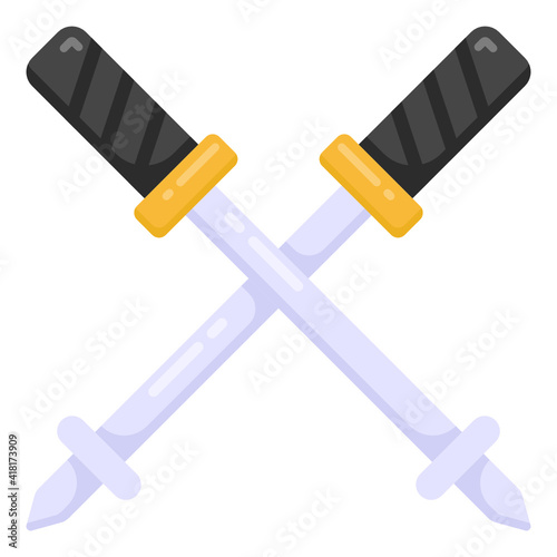 
A golf sports flat editable icon

