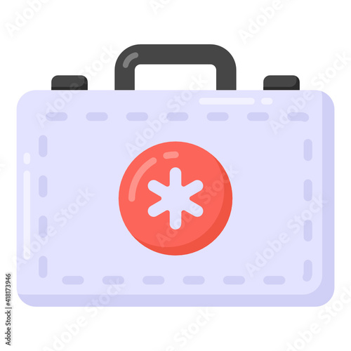 
Flat icon denoting first aid kit 


