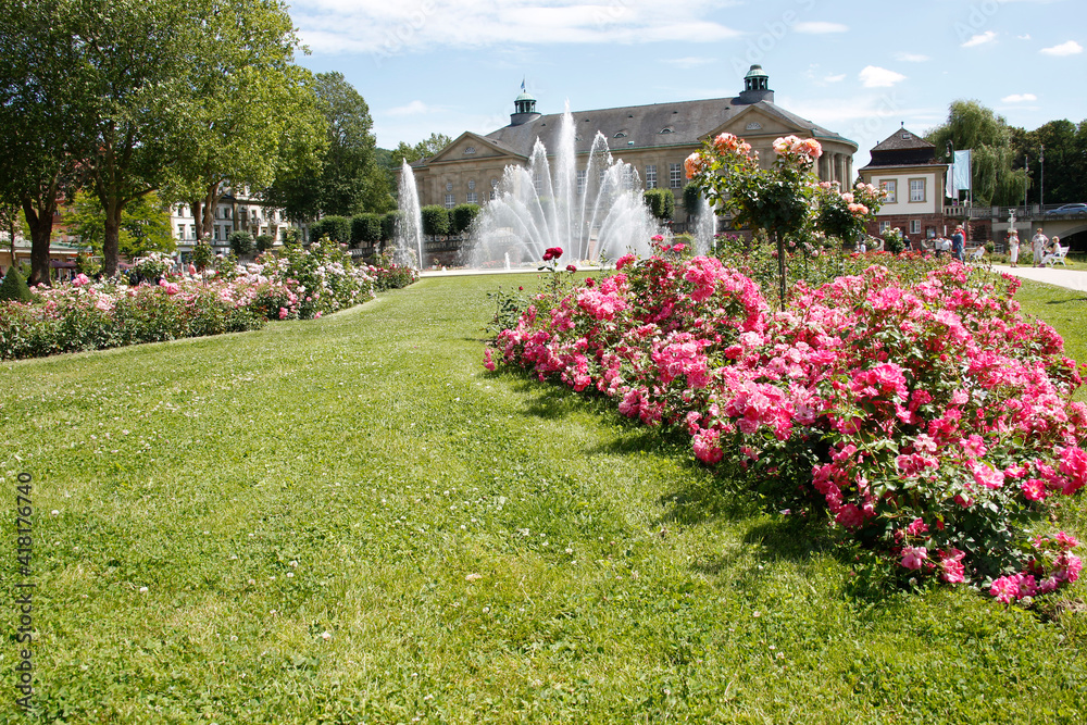 Rosengarten in Bad Kissingen. Bayern, Deutschland, Europa Rose garden in  Bad Kissingen. Bavaria, Germany, Europe Stock Photo | Adobe Stock