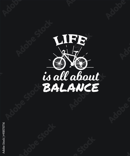 Bicycle biker graphic design custom typography vector for t- shirt, banner, festival, mountain bike, biking, mountain, logo, poster, adventure, cyclist in a high resolution editable printable file.