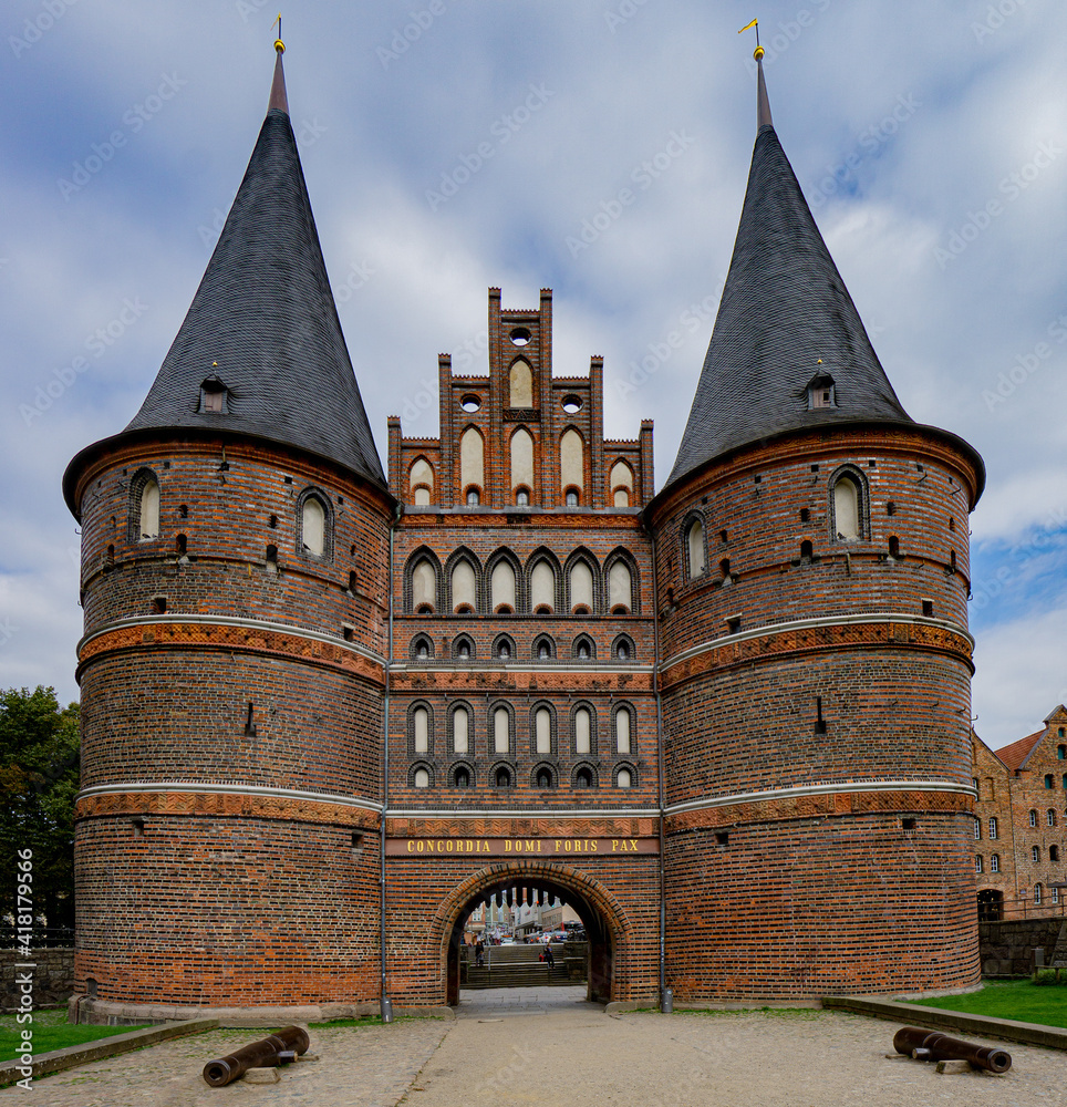 Lübeck, Lübecker Tor, Ostsee, 50-DM-Schein