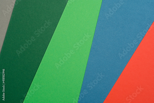 Color papers geometry flat composition background top view