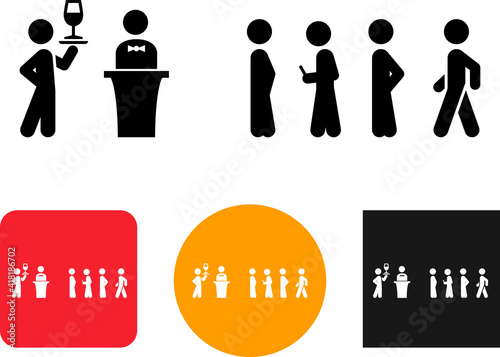 Restaurant Host Stand Desk Vector Icon