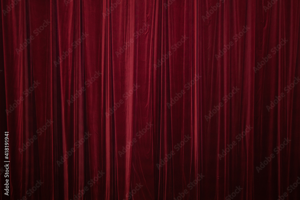 Red curtain in theatre Red curtain in theatre