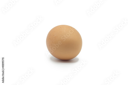 Single Chicken Egg Isolated On White Background