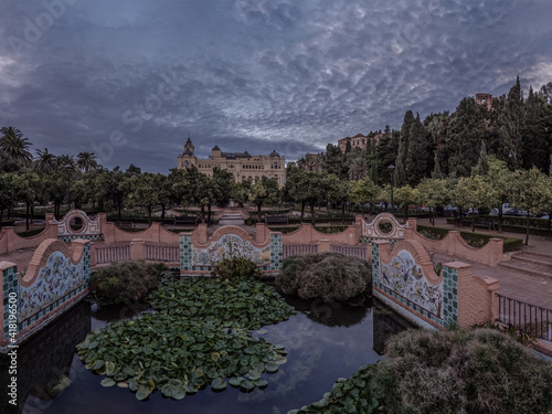 Obraz na płótnie jardines de pedro luis alonso, garden, park, city hall, townhall, malaga, spain, w salonie