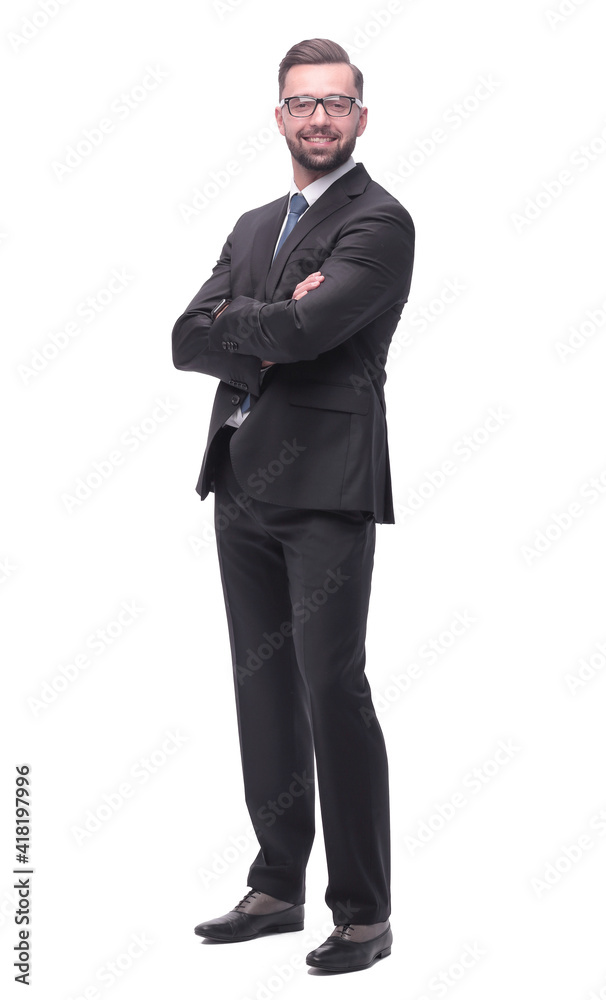 full length . a successful young man in a business suit full length . a successful young man in a business suit