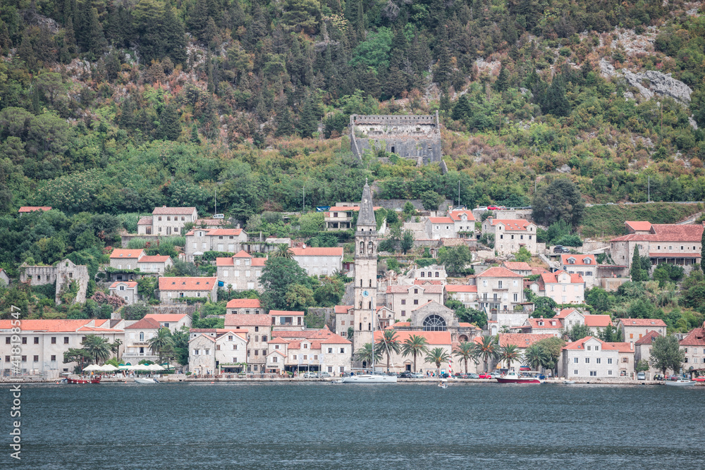 View of the town of Perast