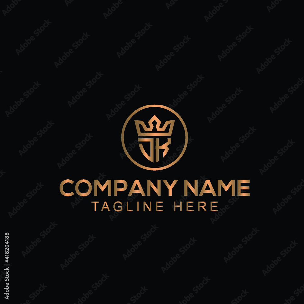 Fototapeta premium DK, dk Luxury Jewelry Crown Jewellery Logo