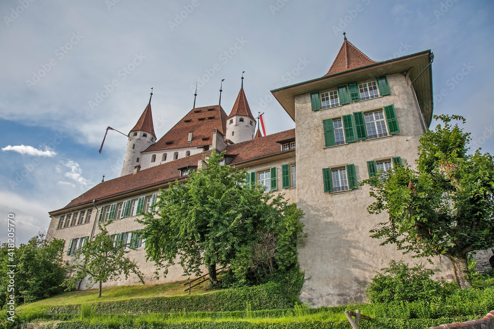 Naklejka premium View of castle in Thun. Switzerland