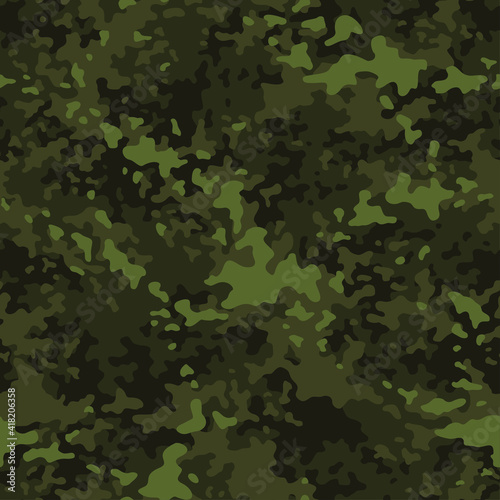 Camouflage texture seamless pattern. Abstract modern endless military camo ornament for fabric and fashion textile print. Vector background.