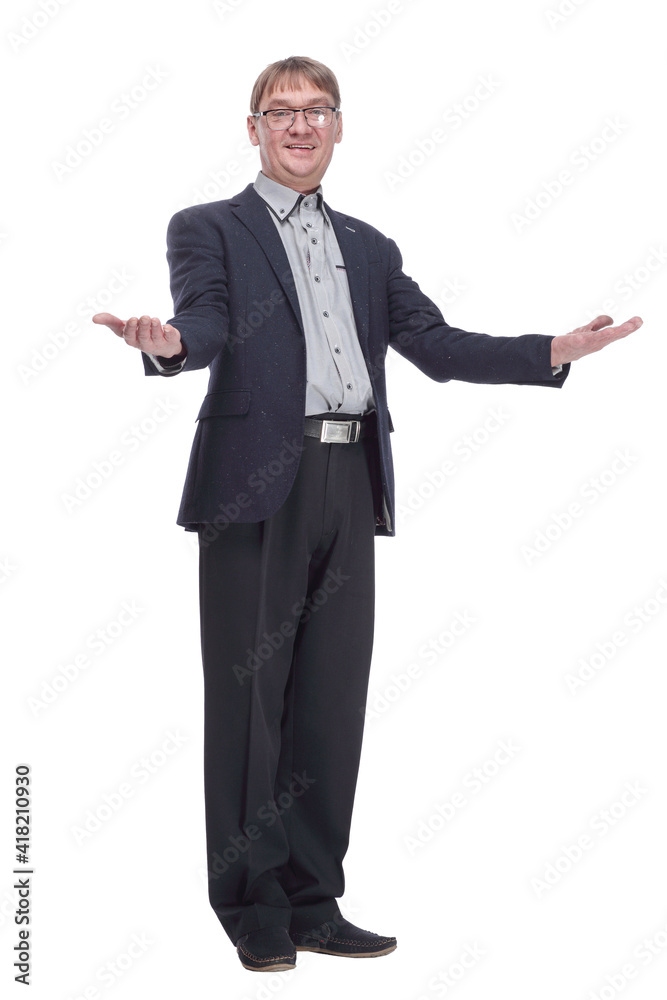 mature man in a business suit. isolated on a white background. mature man in a business suit. isolated on a white background.