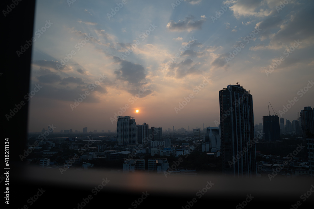 Bangkok City out of the window Bangkok City out of the window