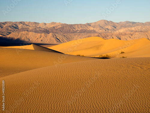 USA  California. Death Valley National Park  Mesquite Flats Sand Dunes.