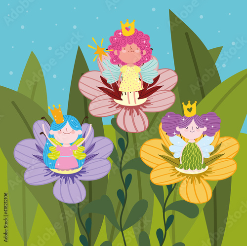 fairies cute flowers