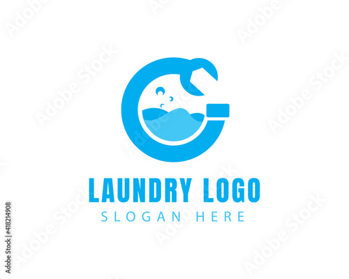 laundry logo creative service logo
