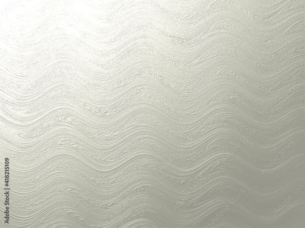 Obraz premium Silver background with wavy marbled relief