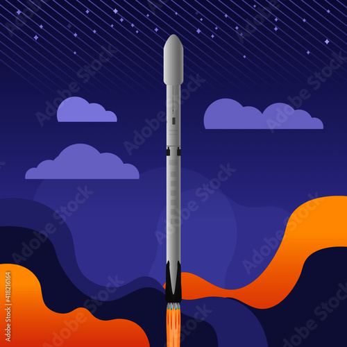 Rocket launching spaceflight