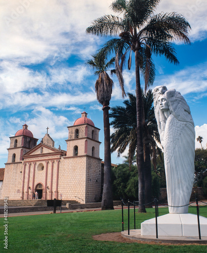 A traveling sculpture by Francis Jansen, Transformation Through Forgiveness, Santa Barbara Mission, California photo