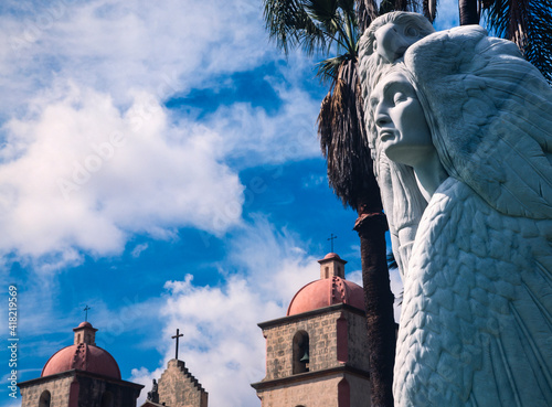 A traveling sculpture by Francis Jansen, Transformation Through Forgiveness, Santa Barbara Mission, California photo