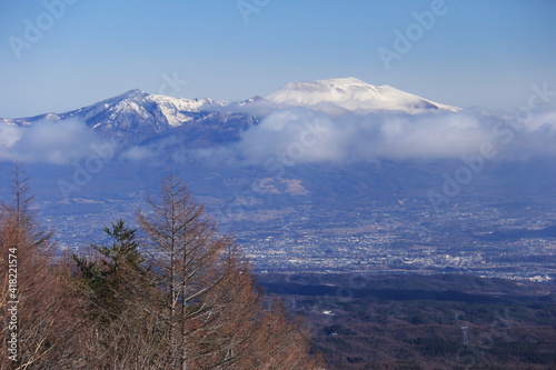 北八ヶ岳小海スキー場から　浅間山を望む photo