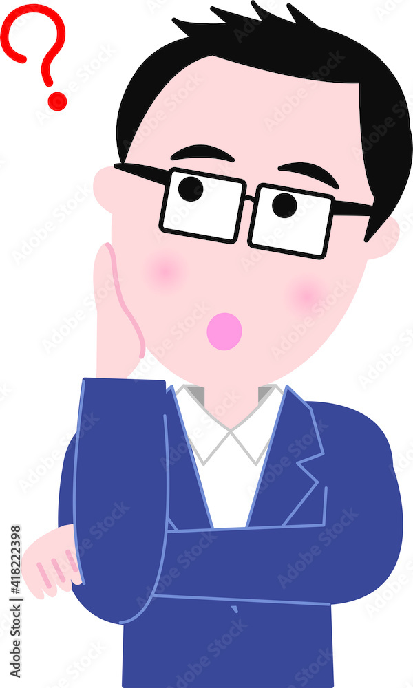 頬杖をして考える男性ビジネスマン