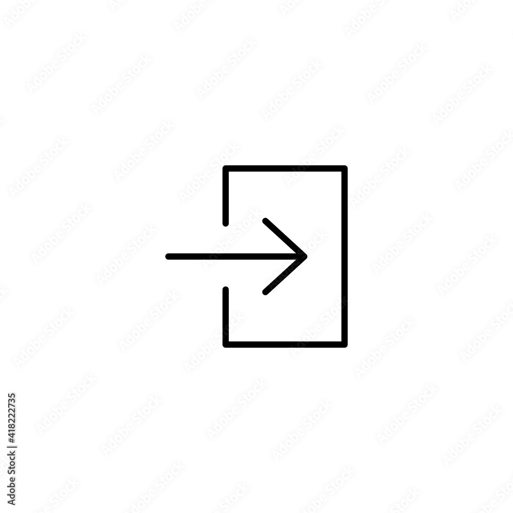 Sign in icon, login icon vector for web, computer and mobile app Sign in icon, login icon vector for web, computer and mobile app