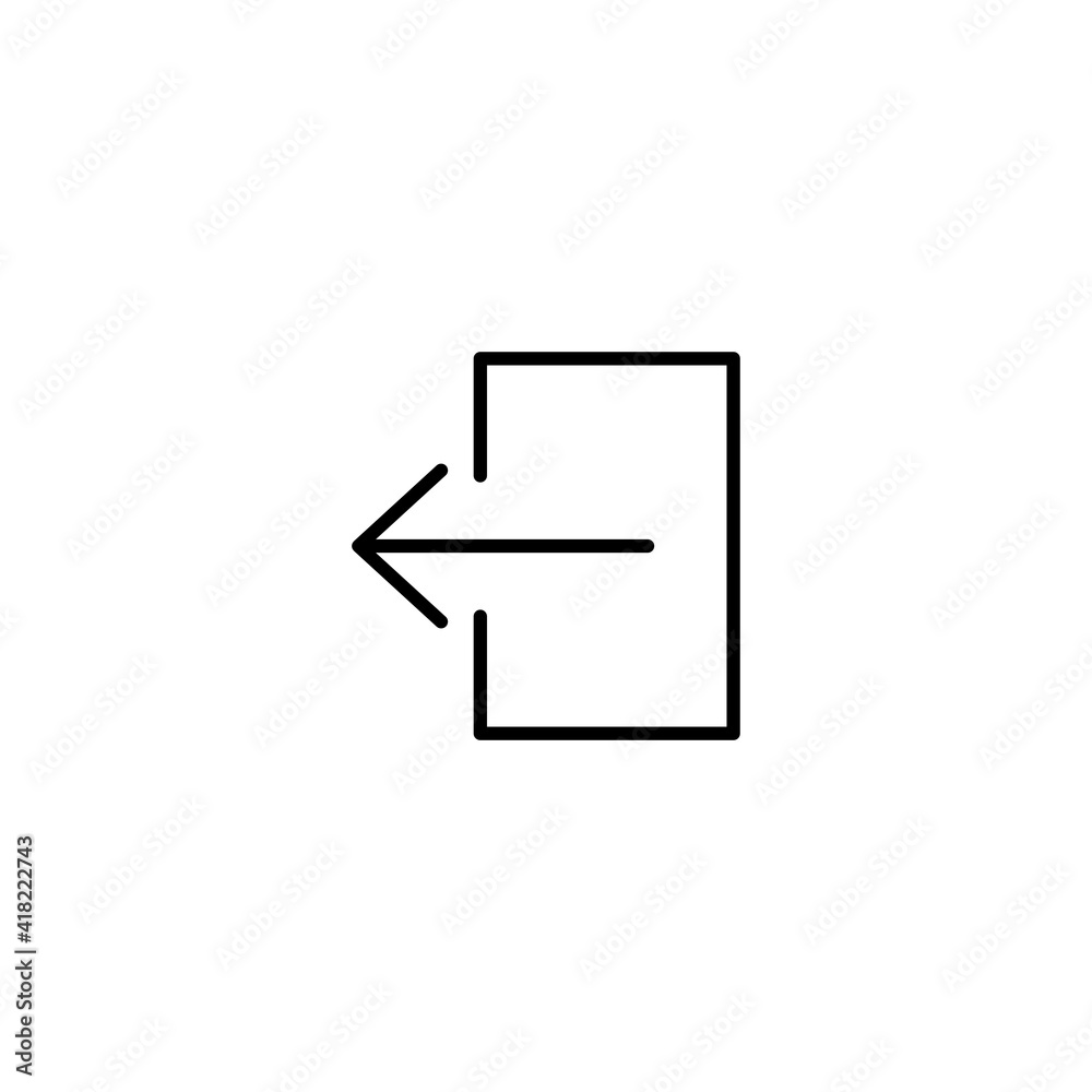 Sign out icon vector for web, computer and mobile app Sign out icon vector for web, computer and mobile app