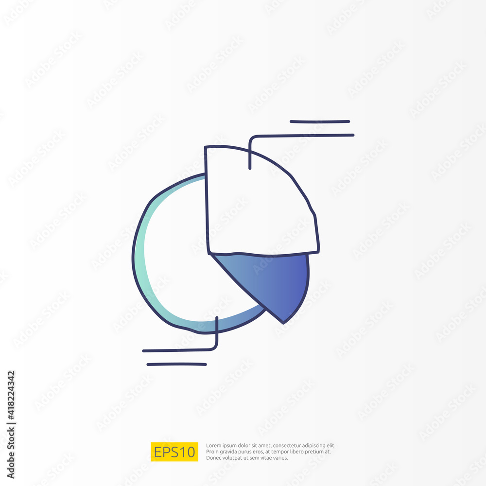 data report and presentation concept doodle Gradient fill line icon with graphic chart document. Statistics science, digital marketing and machine learning related for business strategy illustration data report and presentation concept doodle Gradient fill line icon with graphic chart document. Statistics science, digital marketing and machine learning related for business strategy illustration