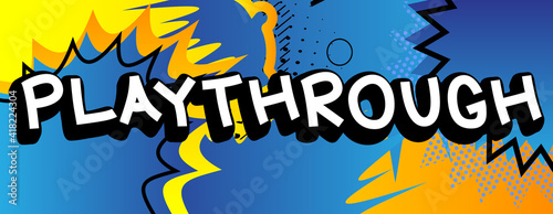 Pc or Console gaming, Gamer related words, quote on Comic book style background. Poster, banner, template. Cartoon explosion expression. Vector illustrated.