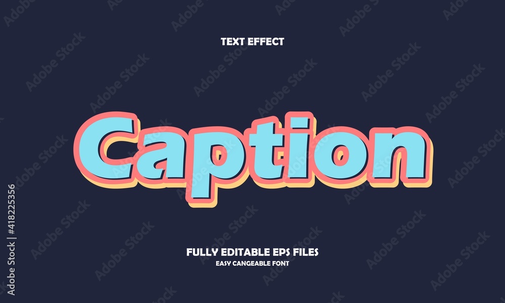 Fototapeta premium editable caption text effect