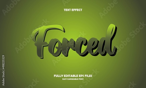editable forced text effect